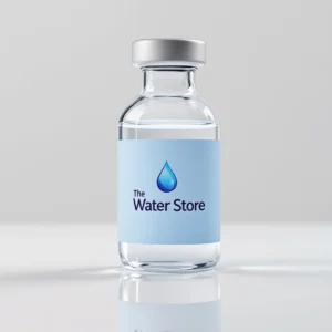 PBS 10mL vial with blue label and water drop logo